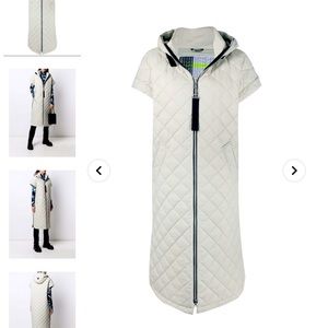 NWT Moose Knuckles Allister Diamond Quilted Gilet, Size L, in ‘Bone’